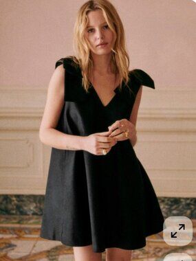 SUPER RARE SEZANE Sézane Robe Paulina Noir NWT Sz 38 Limited Edition Éditions